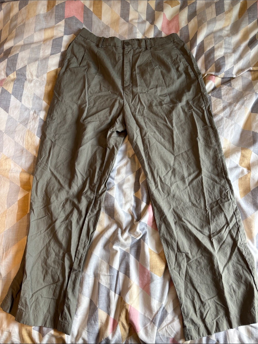 Uniqlo women's linen blend trousers